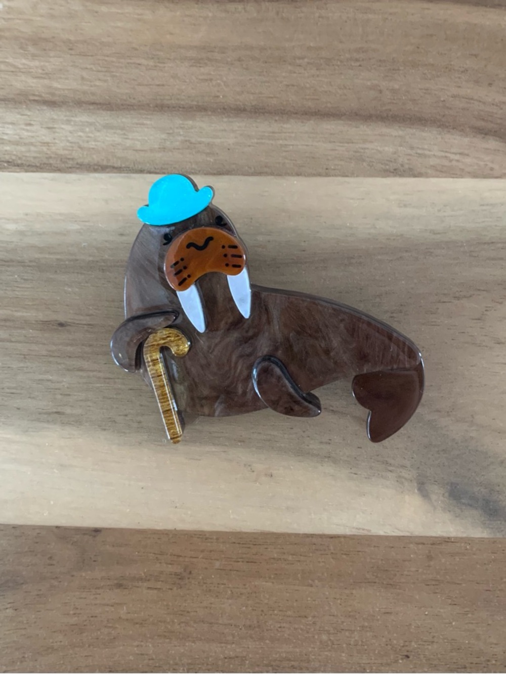 Erstwilder Old Man Walrus Brooch pin NWOT